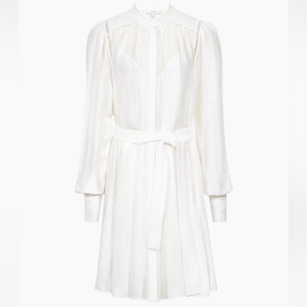 Reiss Harriet Belted Pleated Minidress - Picture 3 of 6